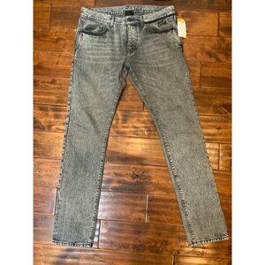 Saint Laurent Paris Black Acid Wash Denim D14 Straight Leg Jeans, Size 32